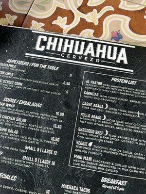 Cervecería Campestre Cuu en Chihuahua - Carta