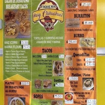 Desayuno menú