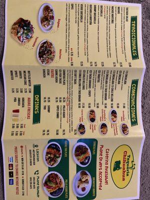 Taqueria Chihuahua - menu