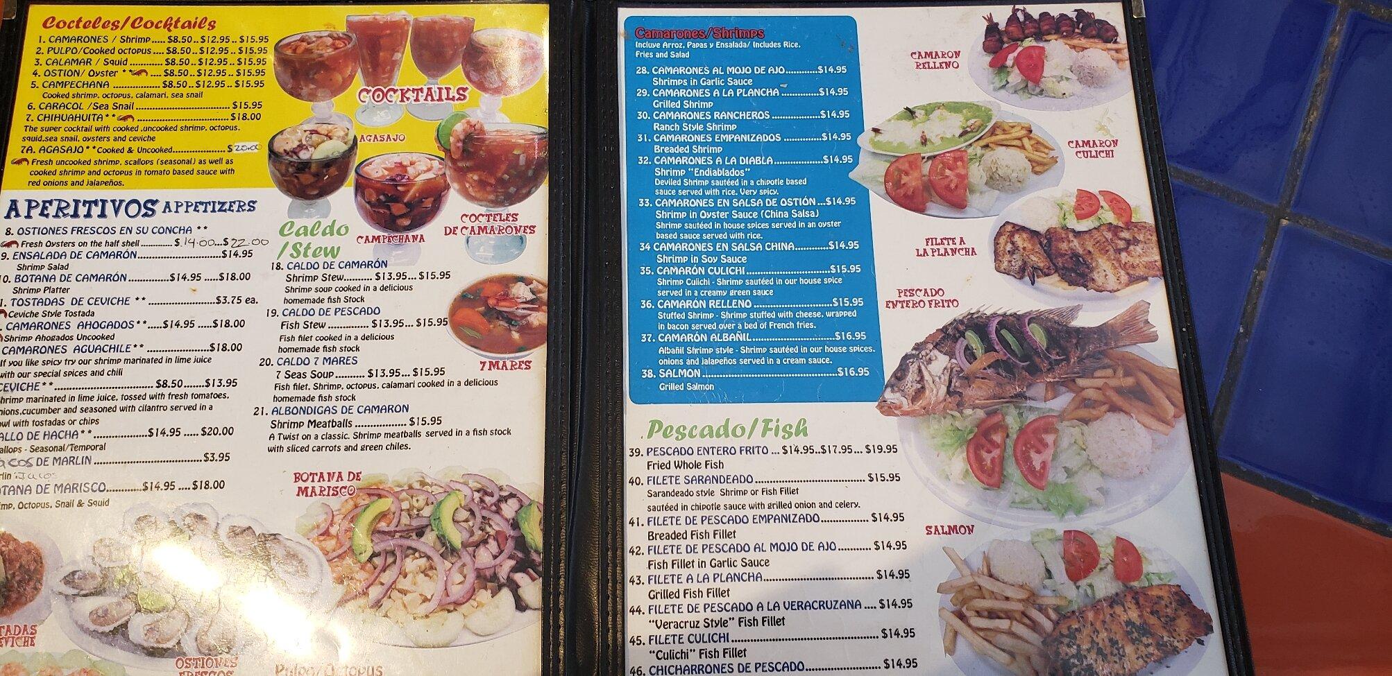 Menus for Mariscos Chihuahua - Tucson - SinglePlatform